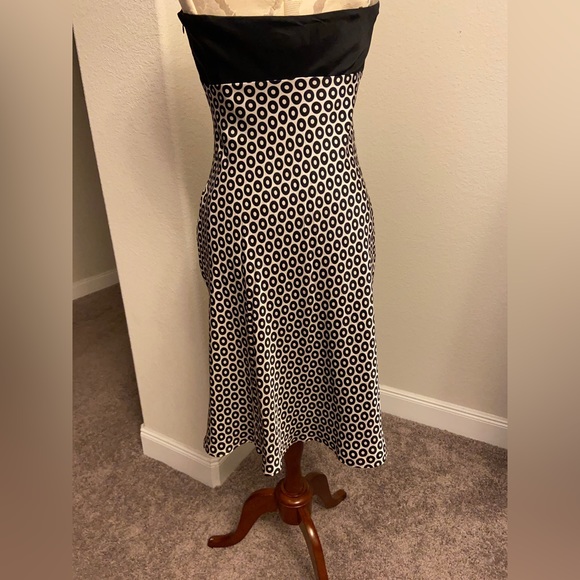 Laundry by Shelli Segal Silk Strapless Evening Cocktail Party Dress Retro Size 8 - Picture 6 of 8